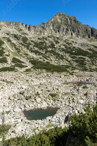 Landscape of Samodivski lakes, Pirin Mountain, Bulgaria photo