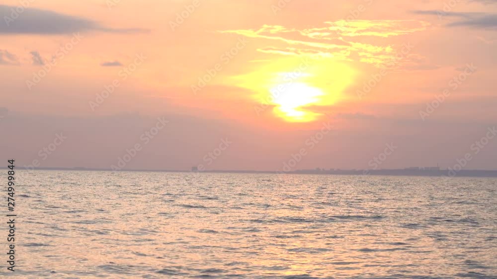 Sunset view from the yacht in the Black Sea Sunset view from the yacht in the Black Sea