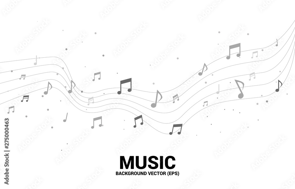 Vector element for music melody note. Concept background for song and concert theme. Vector element for music melody note. Concept background for song and concert theme.