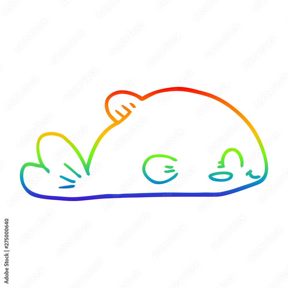 rainbow gradient line drawing cartoon fish rainbow gradient line drawing cartoon fish