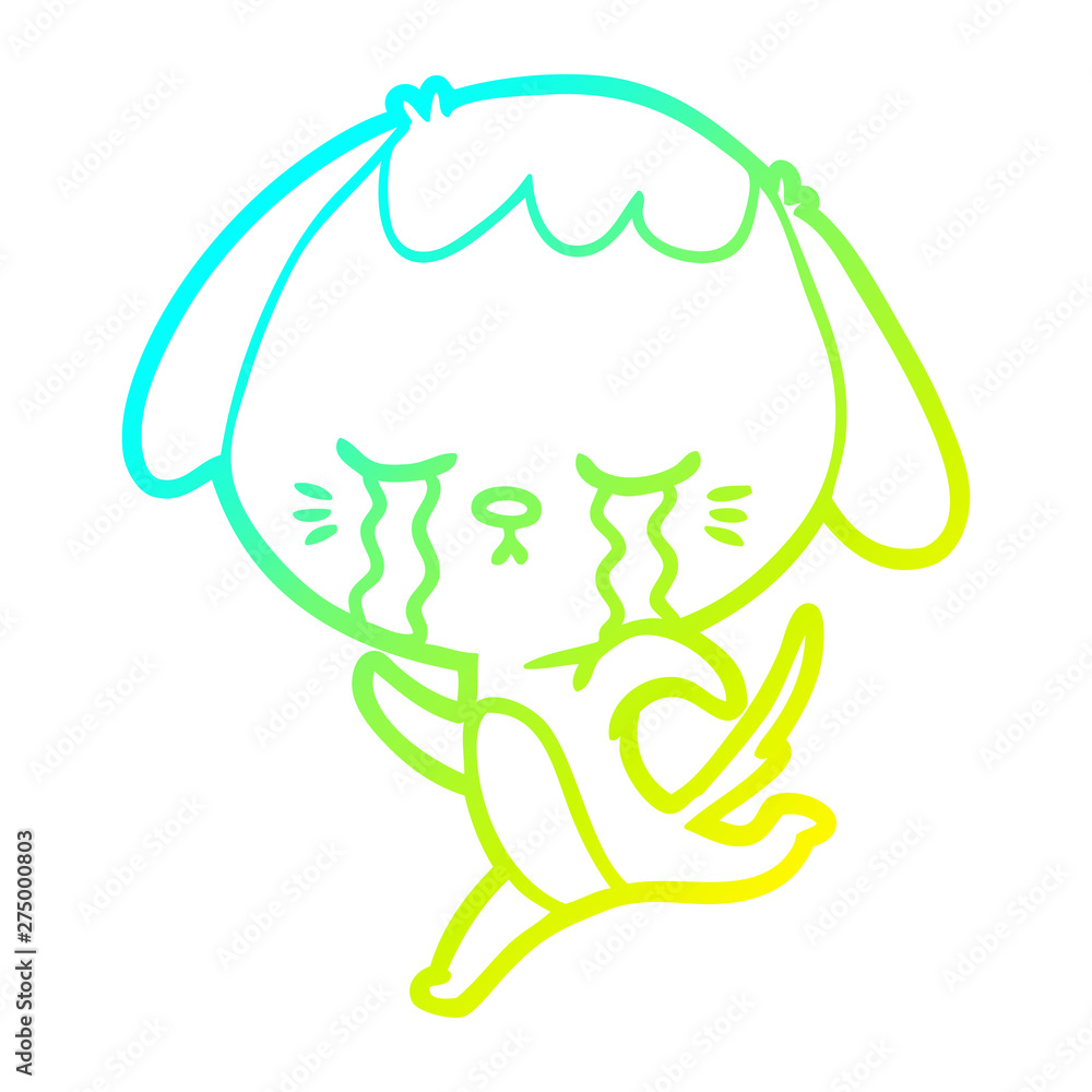 cold gradient line drawing cartoon dog crying cold gradient line drawing cartoon dog crying