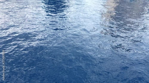 blue water in detailed view