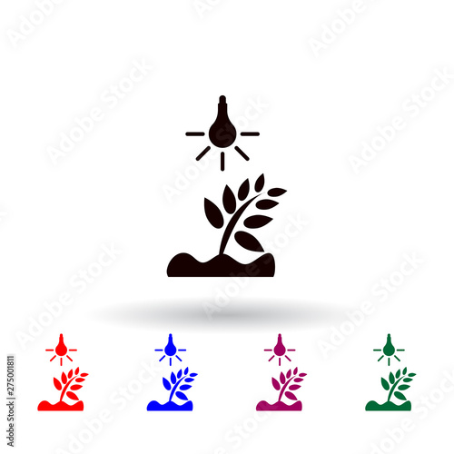plant photocell multi color icon. Elements of farm set. Simple icon for websites, web design, mobile app, info graphics