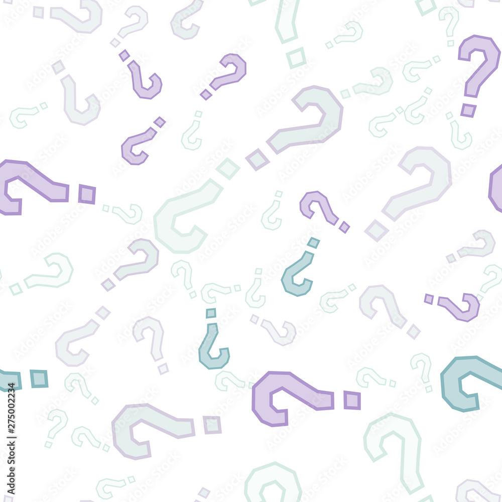 Quiz seamless pattern. Question marks, doubt, faq Quiz seamless pattern. Question marks, doubt, faq