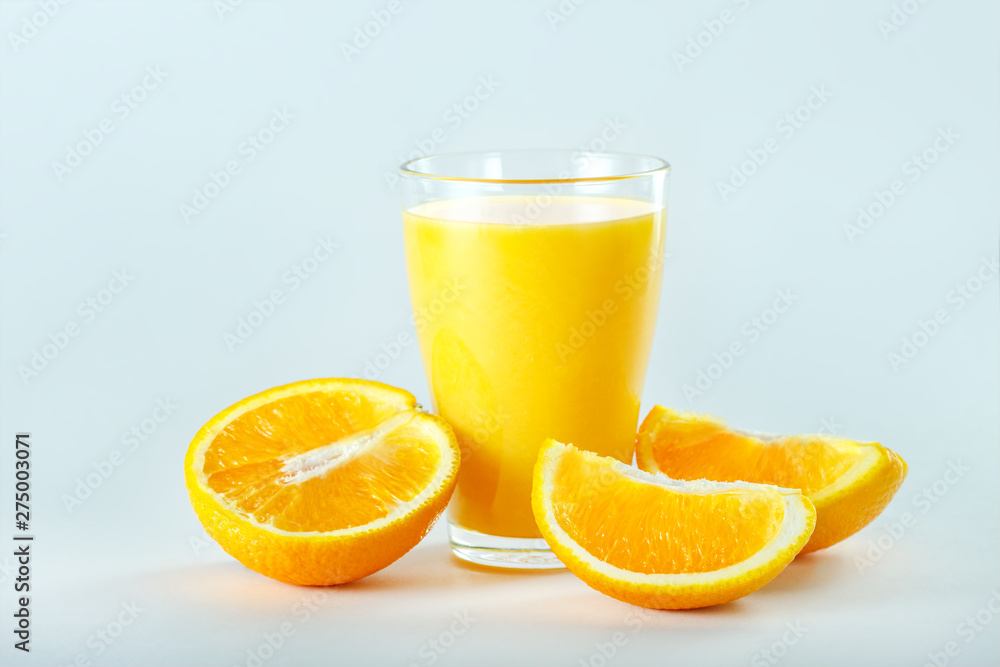 Fresh orange juice with fruits. Isolated. Fresh orange juice with fruits. Isolated.