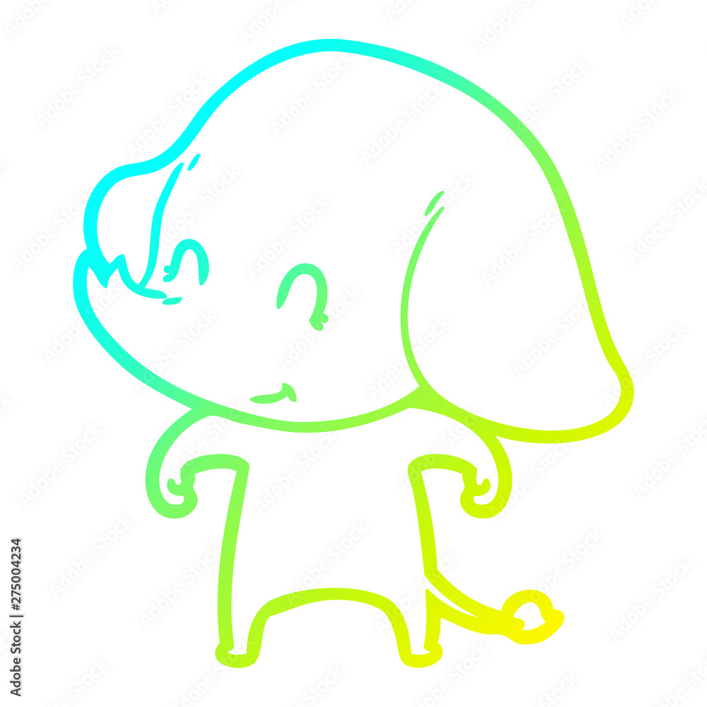 cold gradient line drawing cartoon illustration cold gradient line drawing cartoon illustration
