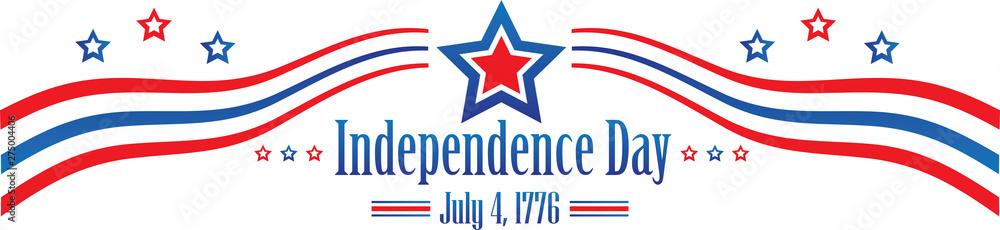 Independence Day Banner July 4, 1776