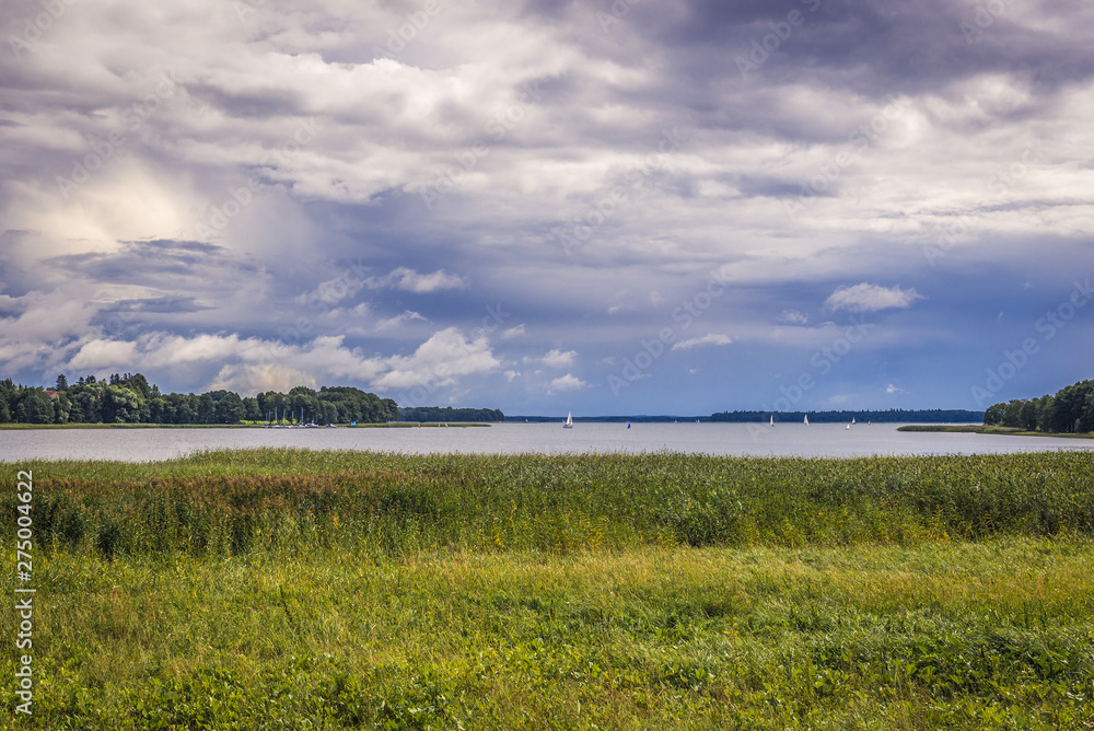 Mamry Lake in Masurian Lakeland region of Poland