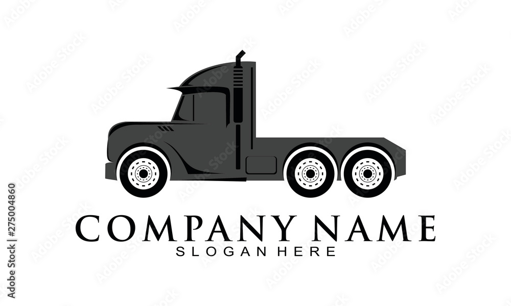 Cargo truck logo icon