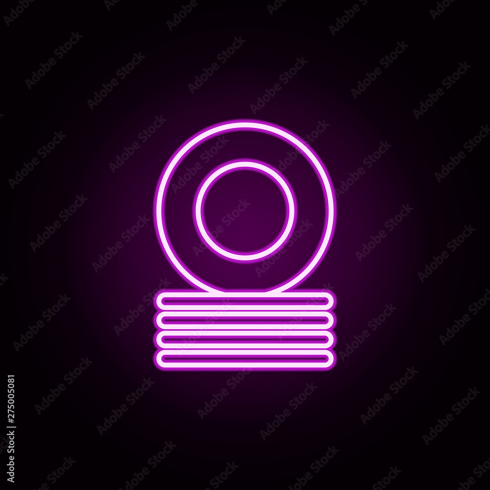 dishes neon icon. Elements of home things set. Simple icon for websites, web design, mobile app, info graphics dishes neon icon. Elements of home things set. Simple icon for websites, web design, mobile app, info graphics