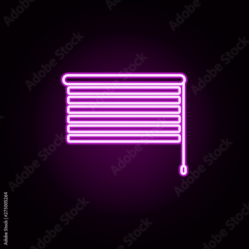 jalousie neon icon. Elements of home things set. Simple icon for websites, web design, mobile app, info graphics