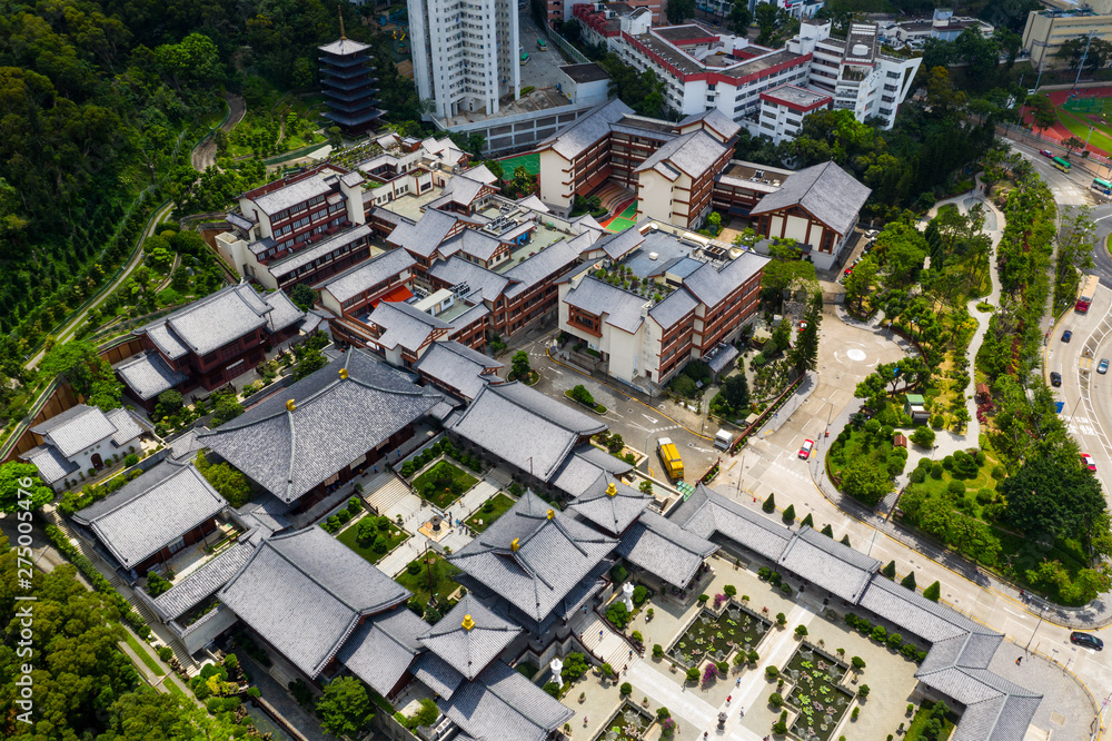 Top view of Hong Kong chi lin nunnery
