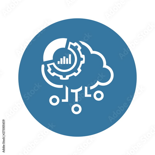 Simple Cloud Perfomance Vector Icon