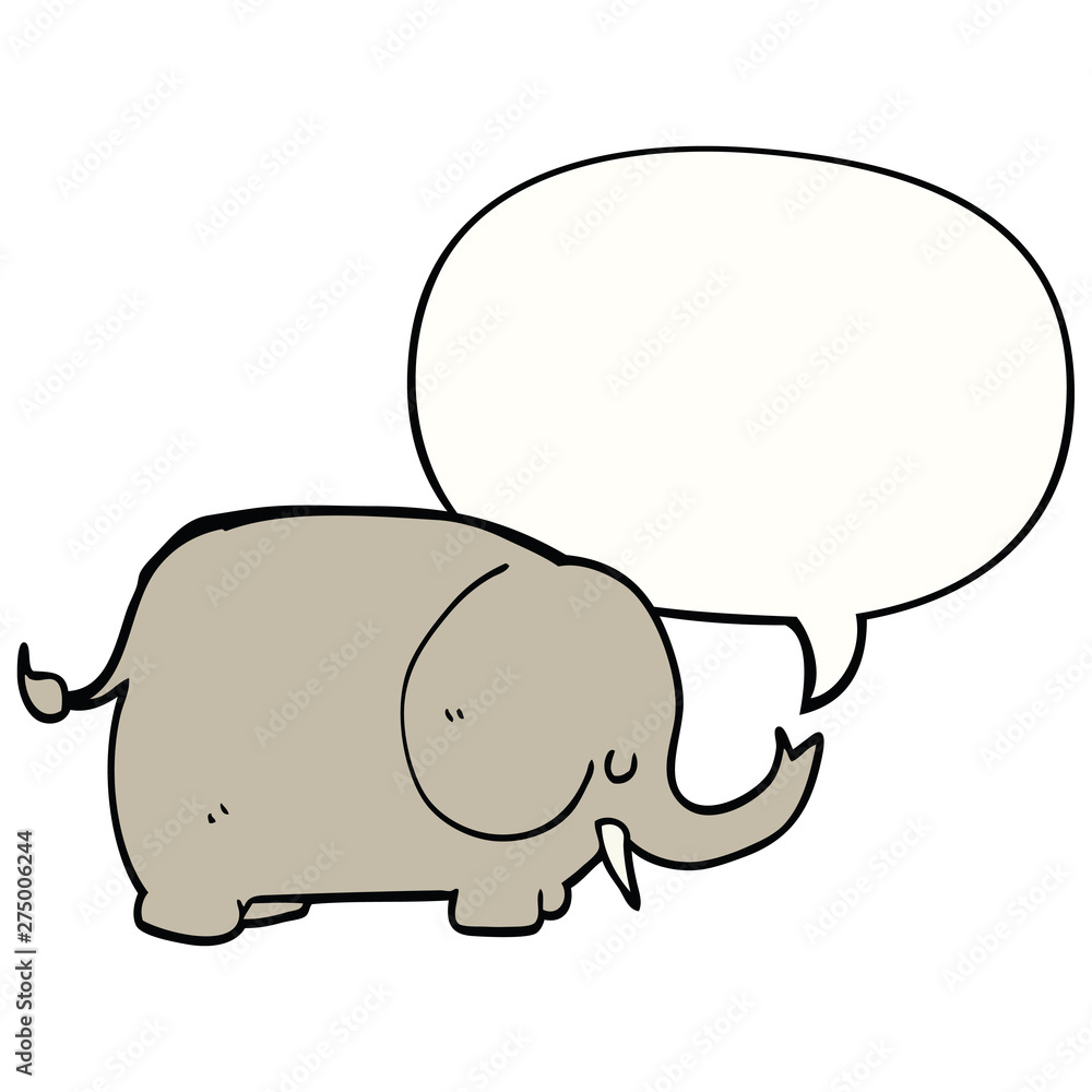 cartoon elephant and speech bubble cartoon elephant and speech bubble