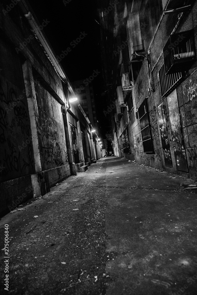 alley street in the night 