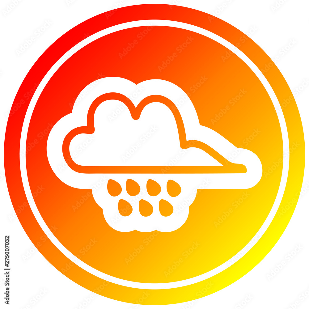 rain cloud circular in hot gradient spectrum rain cloud circular in hot gradient spectrum