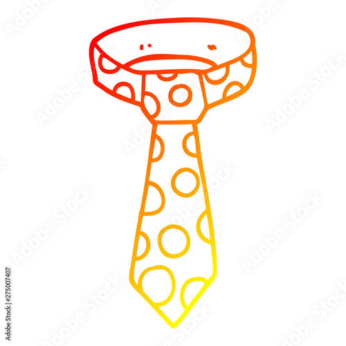 warm gradient line drawing cartoon loud tie