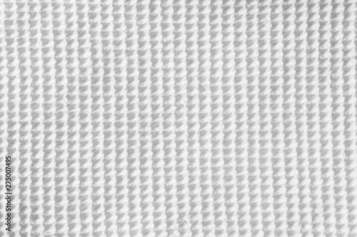 Close up white fabric canvas texture background for design blackdrop or overlay background