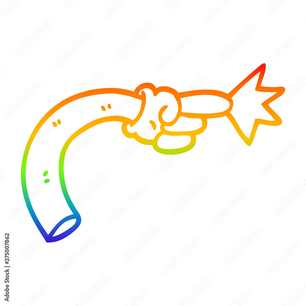rainbow gradient line drawing cartoon arm gesture rainbow gradient line drawing cartoon arm gesture