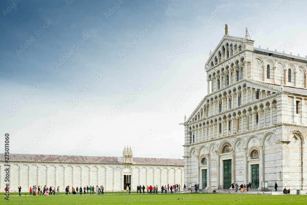 Pisa cathedral and tower in Italy	