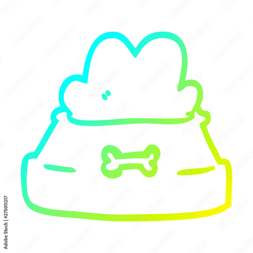 cold gradient line drawing cartoon pet bowl cold gradient line drawing cartoon pet bowl