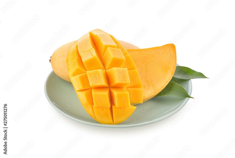 ripe mango on white background ripe mango on white background