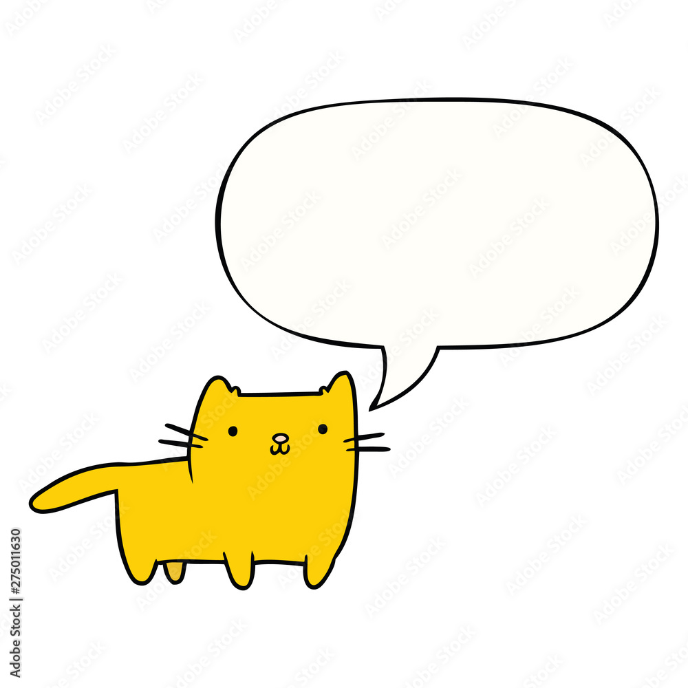 cartoon cat and speech bubble cartoon cat and speech bubble