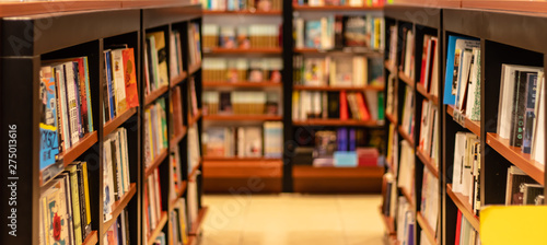 various books on shelves at local book store