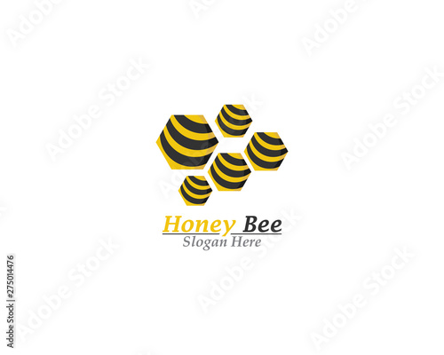 Bee and Honey logo template