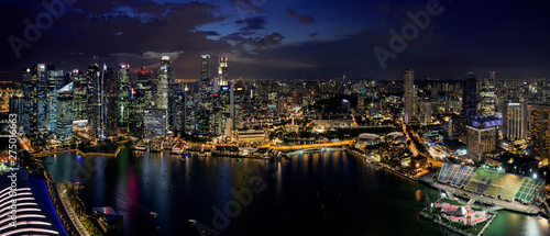 Singapore Marina Bay night view