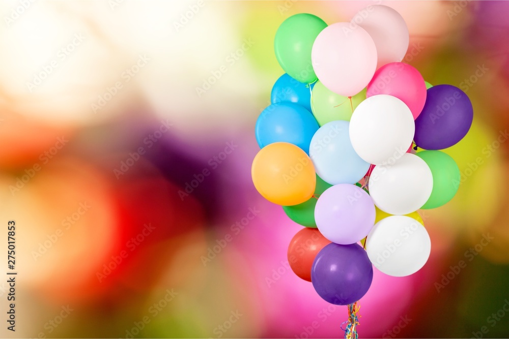 Bunch of colorful balloons on white background Bunch of colorful balloons on white background