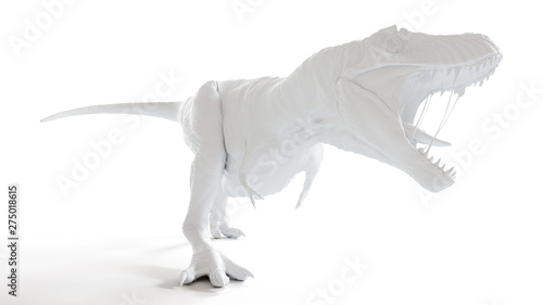 3d rendered illustration of a white t-rex