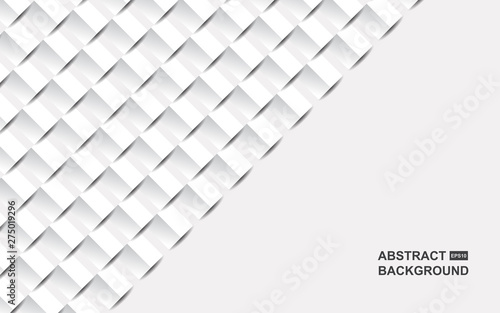 Modern abstract background with 3d white paper art style texture. Vector design template for use wallpaper element cover, banner, card, advertising