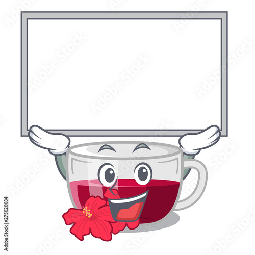 Up board habiscus tea isolated in the mascot photo