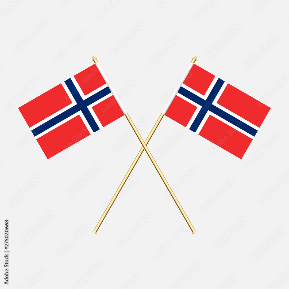 Norway; Norway  Flags. Vector illustration.