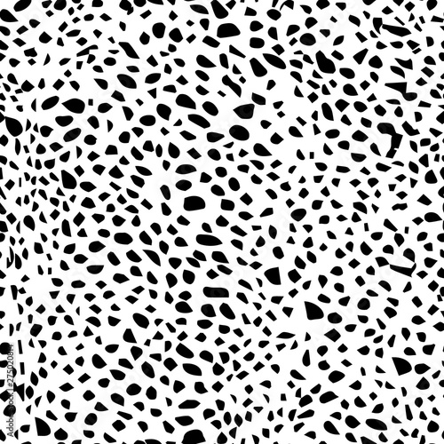 Sketchy hand-drawn points vector seamless pattern. Black dots texture background. Freehand drawing vector diffused spots. Wallpaper  paper  fabric  textile design.