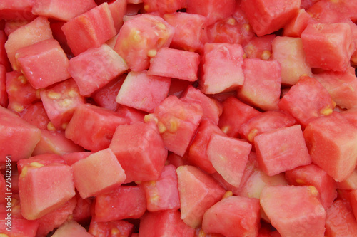 Ripe guava slices background