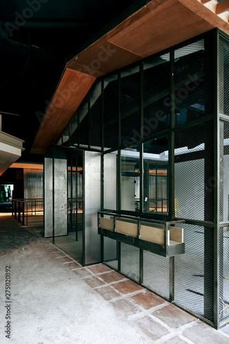 Indoor construction site under construction