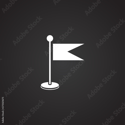 Geolocation related icon on background for graphic and web design. Simple illustration. Internet concept symbol for website button or mobile app.