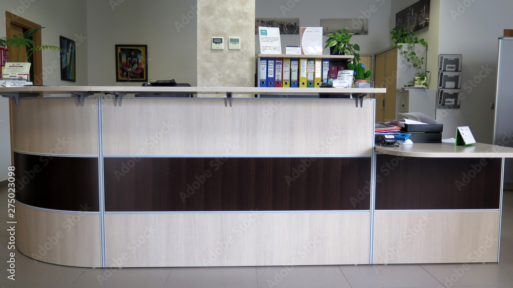 Reception in modern office setting Reception in modern office setting