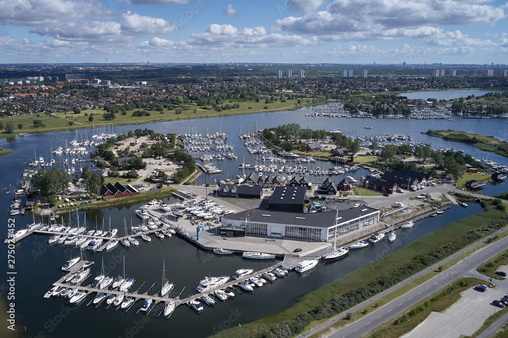 Φωτογραφία Aerial view of Ishoej habour located on Zealand in Denmark