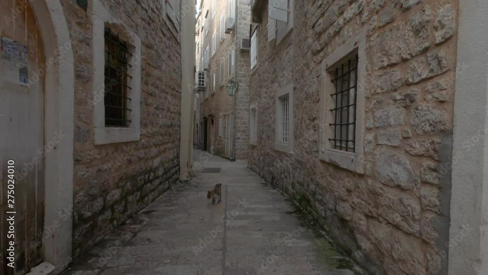 Ancient houses and narrow streets in old town of Budva, Montenegro. Ancient houses and narrow streets in old town of Budva, Montenegro.