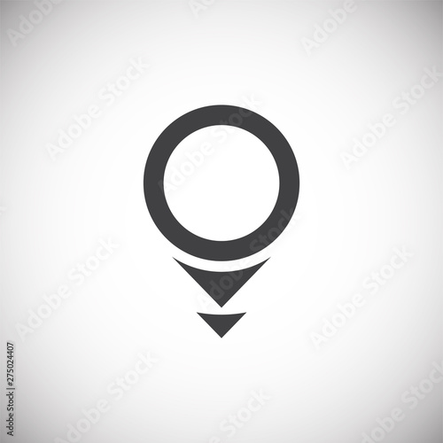 Geolocation related icon on background for graphic and web design. Simple illustration. Internet concept symbol for website button or mobile app.