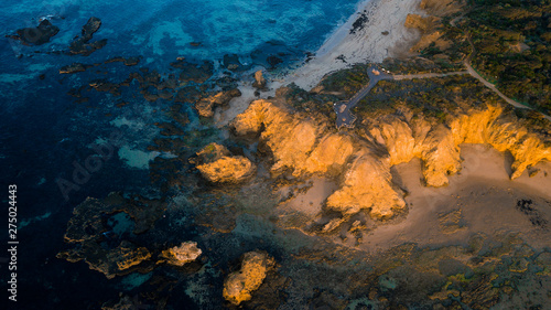 Aerial View of Rugged Coastline Along the Great Ocean Road  Australia