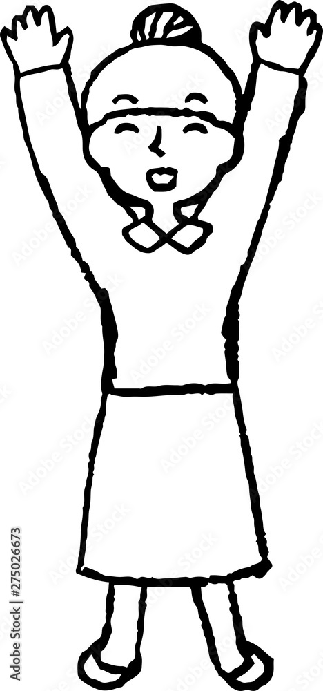 Monochrome Illustration of a woman face and pose Monochrome Illustration of a woman face and pose