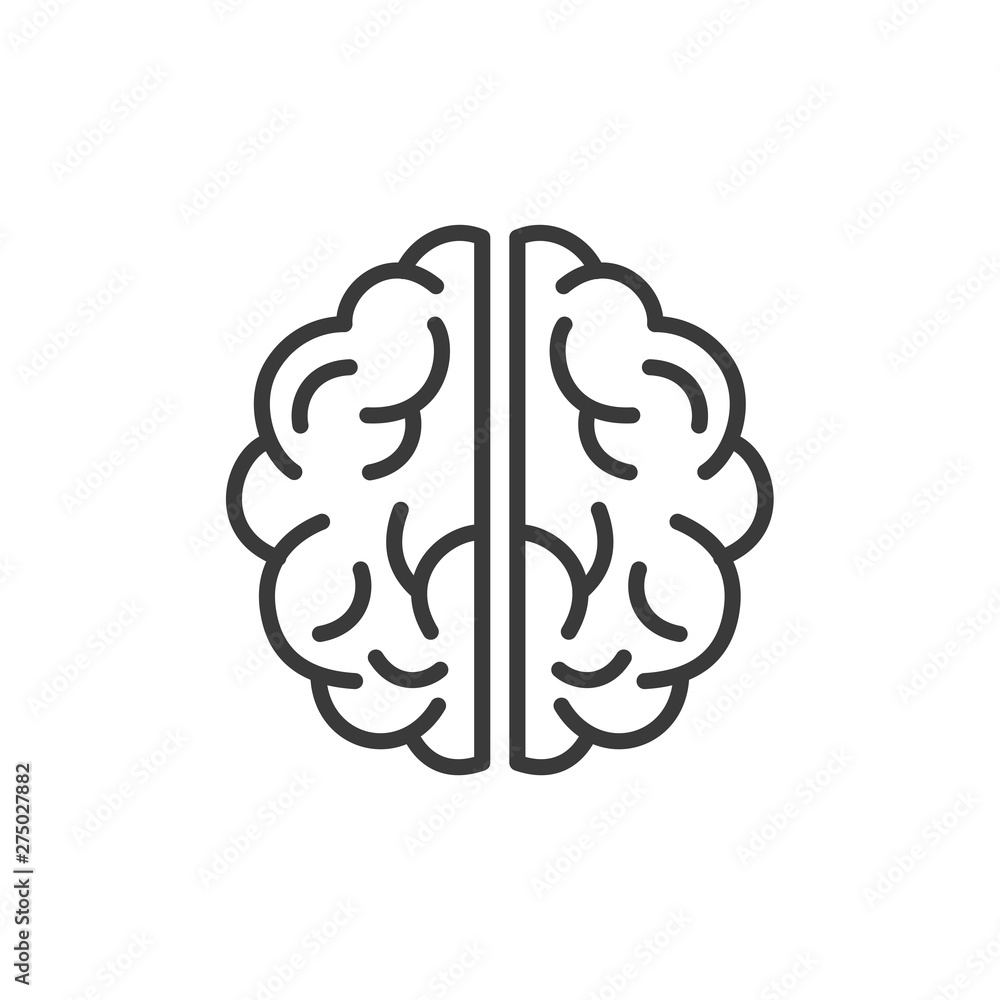Brain icon template black color editable. Brain symbol style vector sign isolated on white background. Simple logo vector illustration for graphic and web design. Brain icon template black color editable. Brain symbol style vector sign isolated on white background. Simple logo vector illustration for graphic and web design.