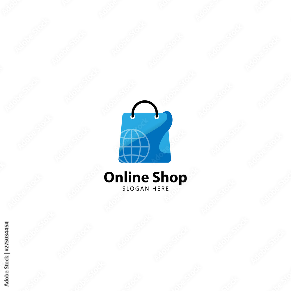 Online Shop Logo Design Vector