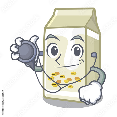 Doctor soy milk in a cartoon box