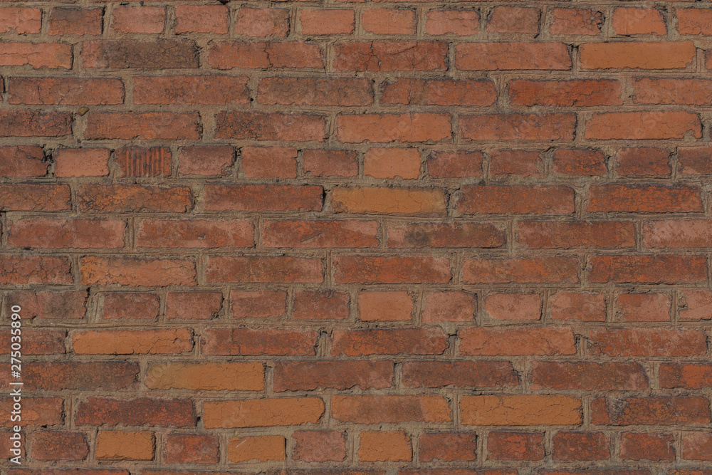 Background of orange and brown brick wall texture Background of orange and brown brick wall texture