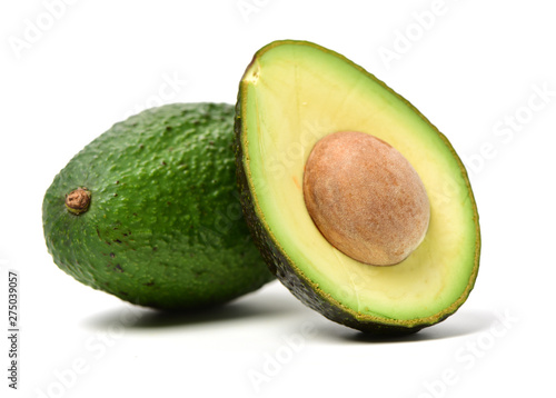 Avocado on a white background